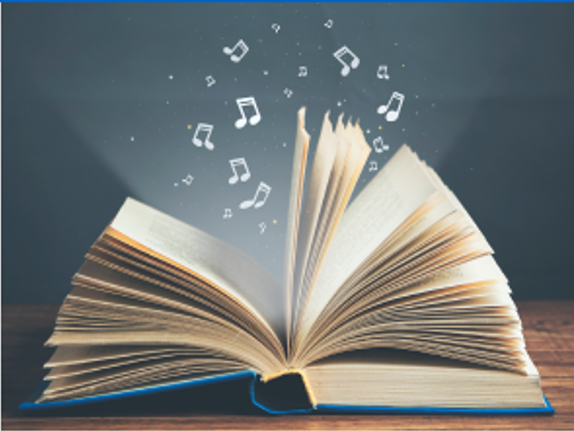 libro con note musicali